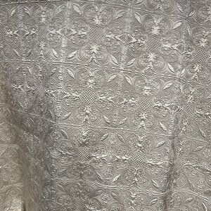 Vintage Calzeat of Scotland Reversible Ivory & Champagne Quilt Queen Size